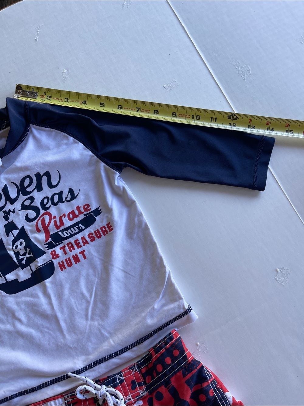 Carter's Navy & Red Pirate Rash Guard Set - Picture 7 of 9